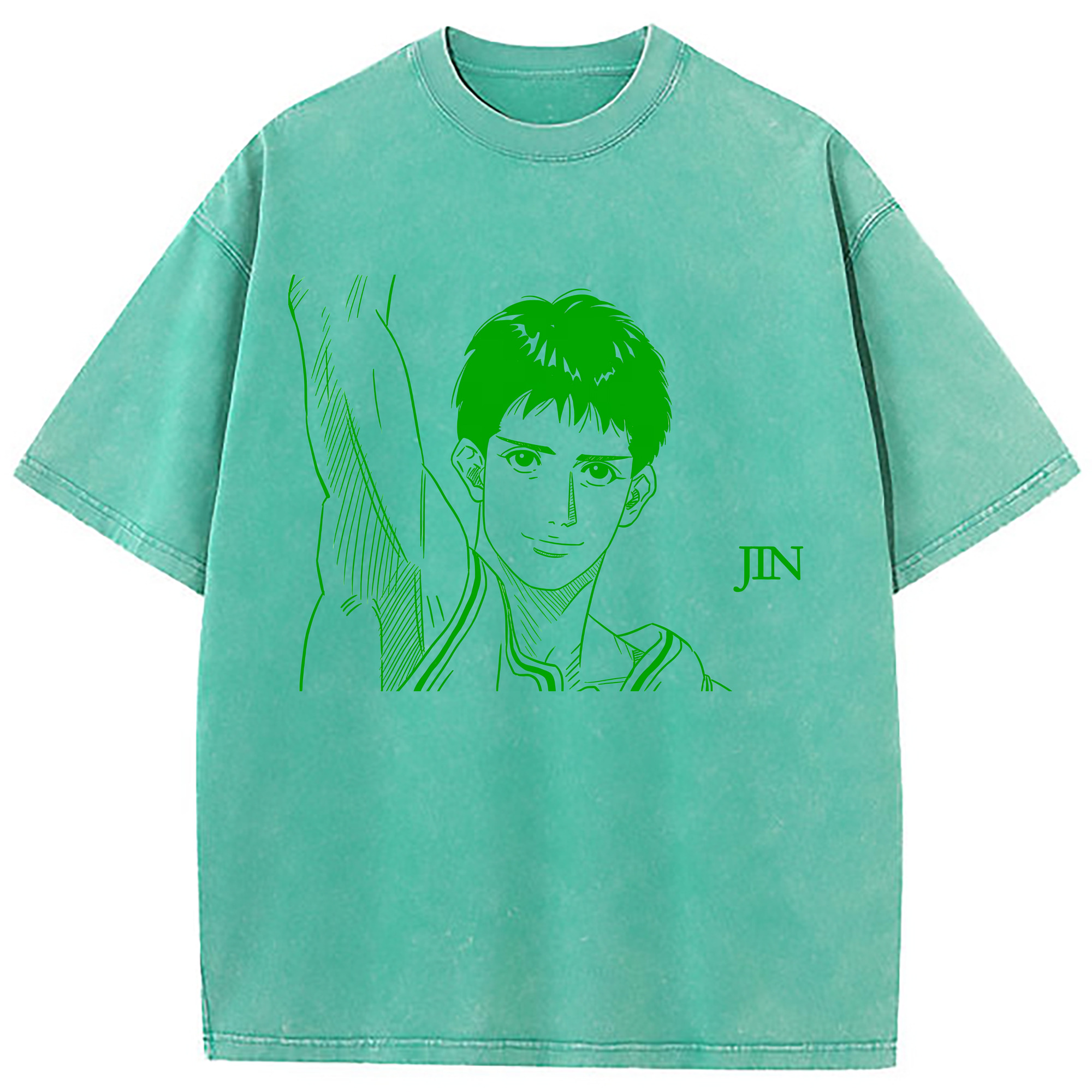 （画像用） SLAM DUNK／スラムダンク 綿100% ヴィンテージ風 半袖Tシャツ（フロントプリント）